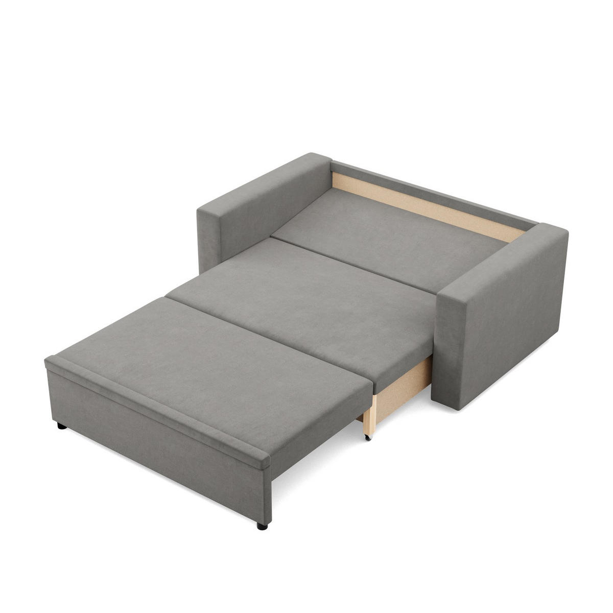 SOFA 2-SITZER MIT SCHLAFFUNKTION NEO, Hellgrau - Grau, Textil (148/90/87cm)