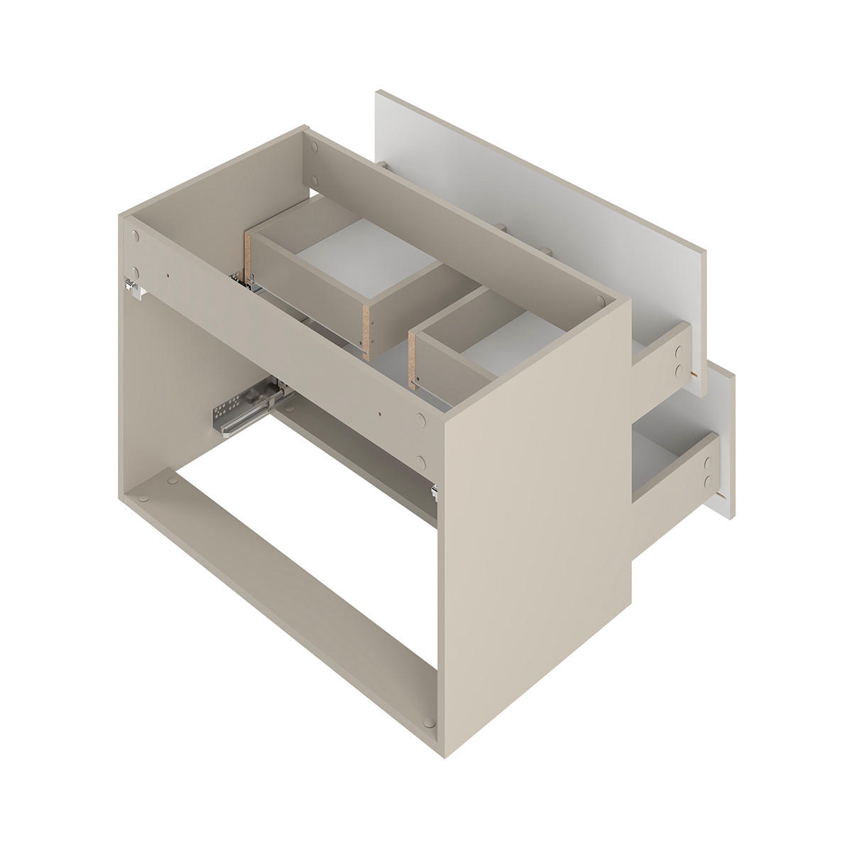 WASCHTISCHUNTERSCHRANK 80.6cm Ellie Kaschmir - Beige, Holzwerkstoff (80.6/52.2/46.5cm) - Petits-meubles