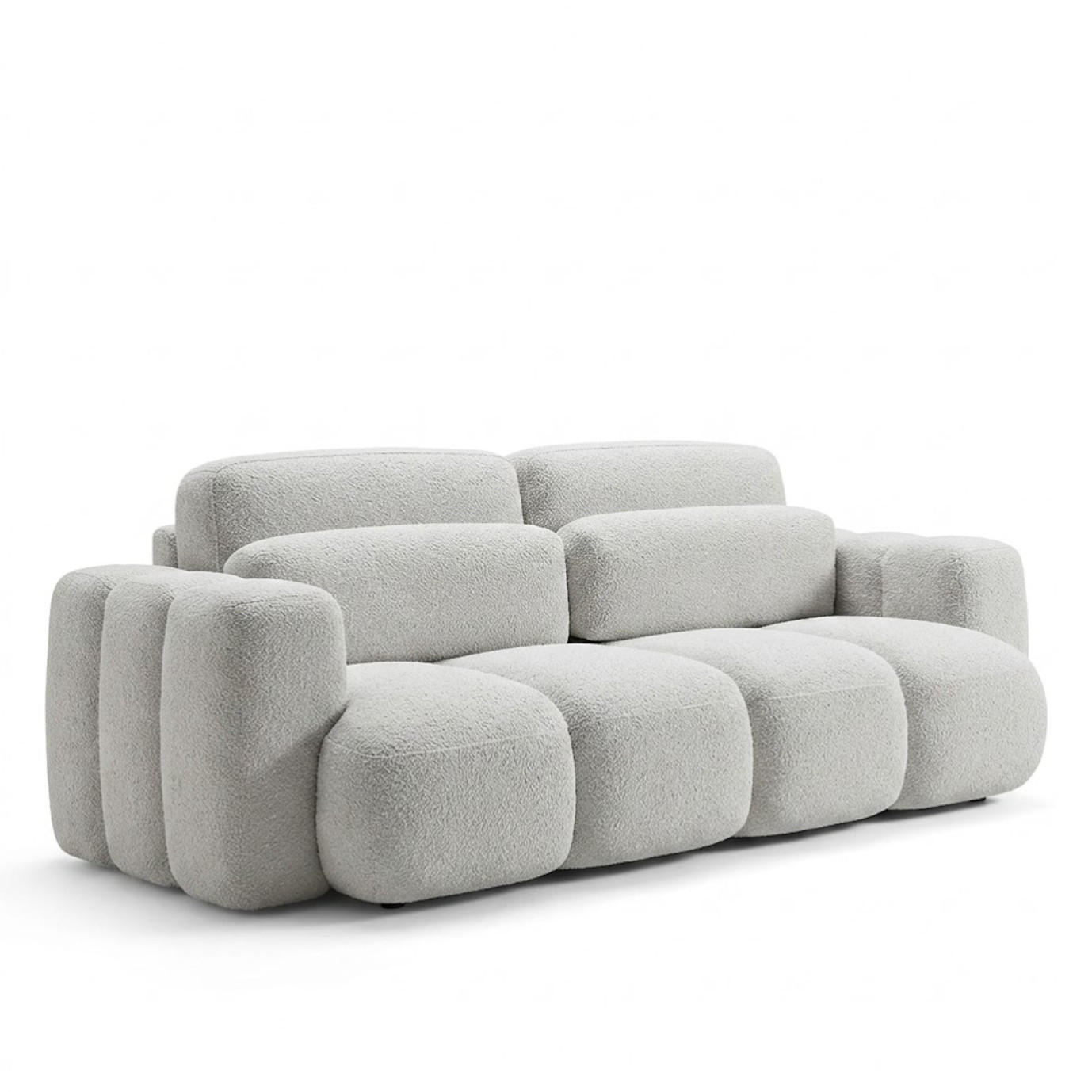 BOXSPRINGSOFA 275x90x110 cm mit Bettkasten, BLOOM, Mit DL-Ausklappsystem, Weiß - Weiß, Kunststoff (275/90/110cm) - Trada