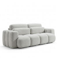 BOXSPRINGSOFA 275x90x110 cm mit Bettkasten, BLOOM, Mit DL-Ausklappsystem, Weiß - Weiß, Kunststoff (275/90/110cm) - Trada
