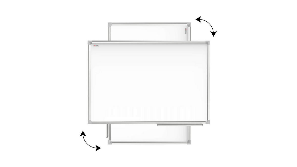 WHITEBOARD Magnetisch 60x40cm Magnettafel mit Aluminiumrahmen A7 - Weiß, Metall (60/40/1.4cm) - ALLboards