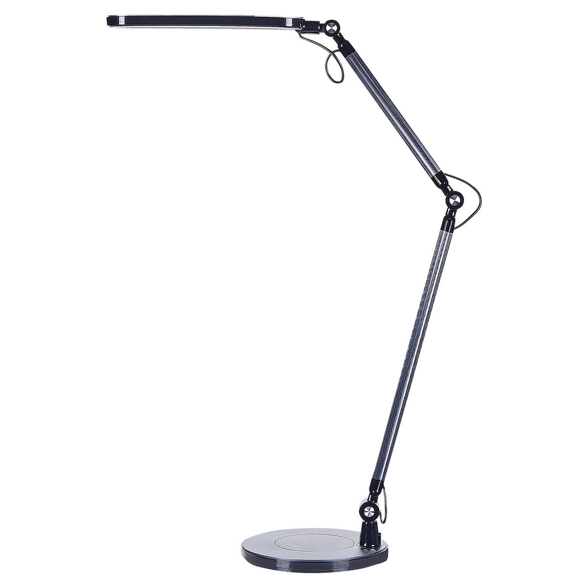 SCHREIBTISCHLAMPE Grus 20/30/80 cm - Schwarz, Metall (20/30/80cm) - Beliani