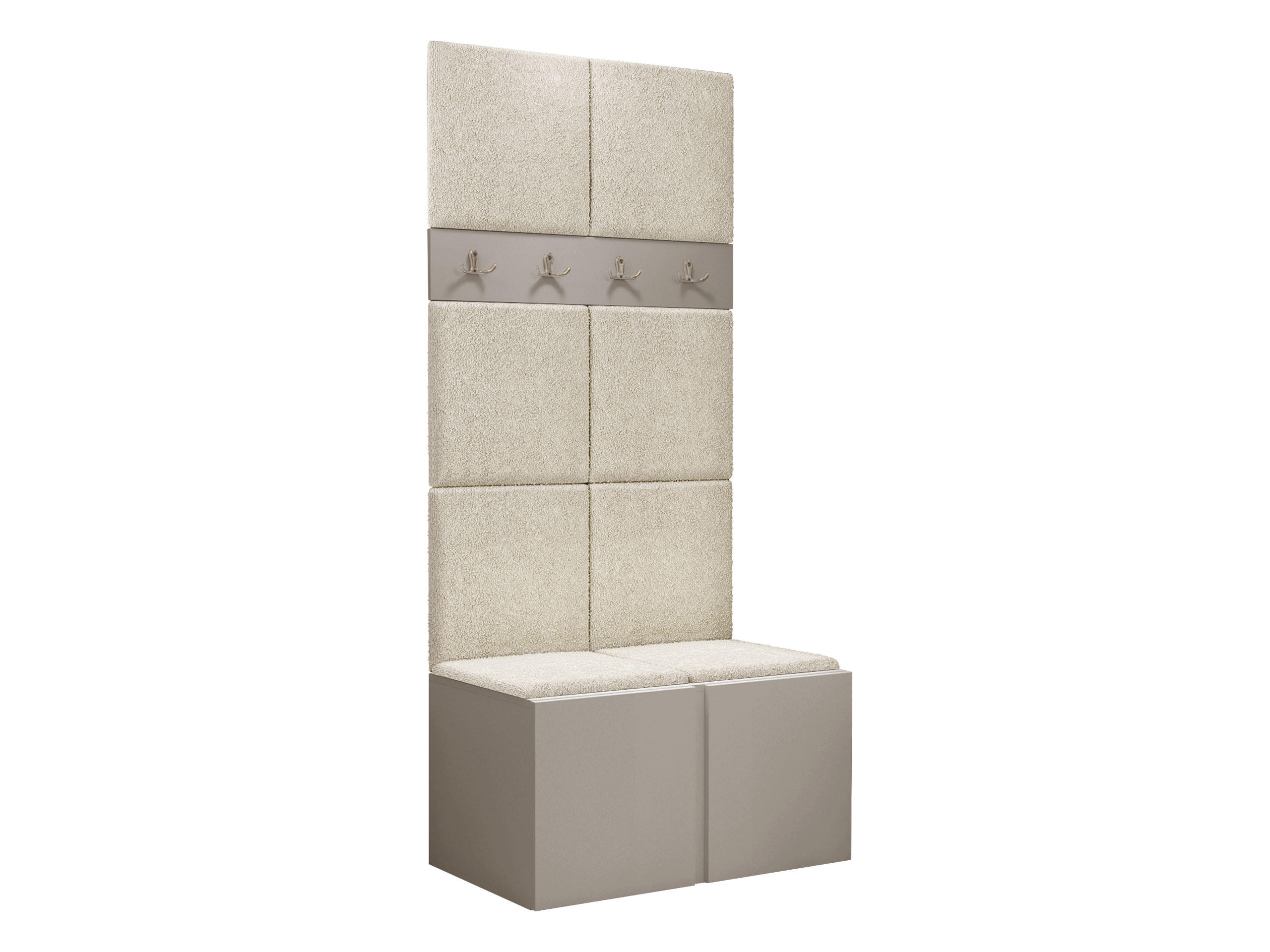 GARDEROBEN-SET Orion IV - Kaschmir/Creme, Holzwerkstoff/Kunststoff (84/186/46cm) - MIRJAN24