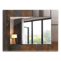 SPIEGEL 80 x 60 cm Rechteckig mit Aufdruck - Rostfarben, Glas (80/60/0.4cm) - TULUP