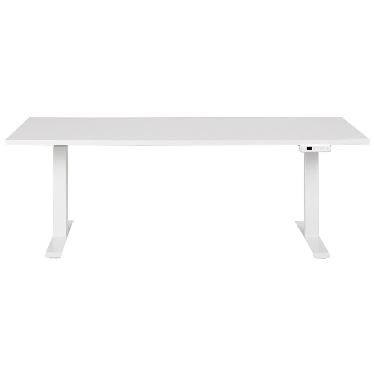 ÍRÓASZTAL fehér 180/72 cm elektromos állítható magasságú Destin III - fehér, fa (140/60/128cm) - Beliani