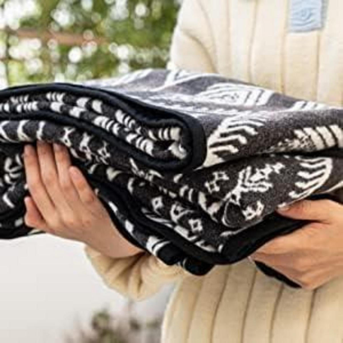 WOHNDECKE Merino 160 x 220 cm Boho Grey - Multicolor, Textil (160/220cm)