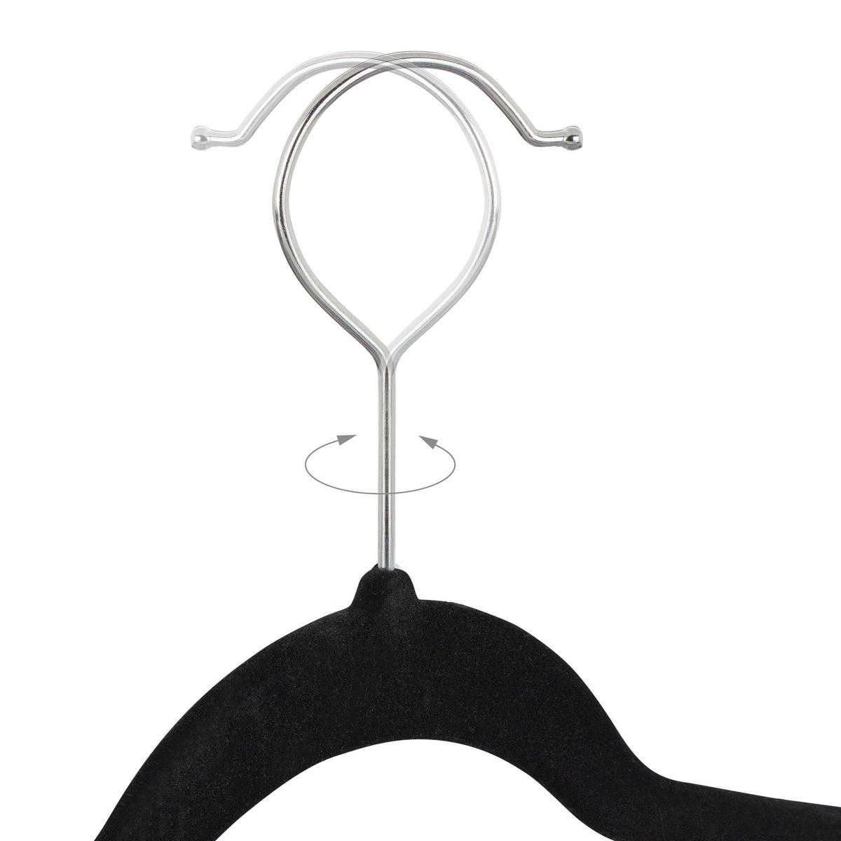 12XZAMATOVÉ vešiaky - viacfarebná, kov/textil (43/22.5/2.8cm) - Relaxdays