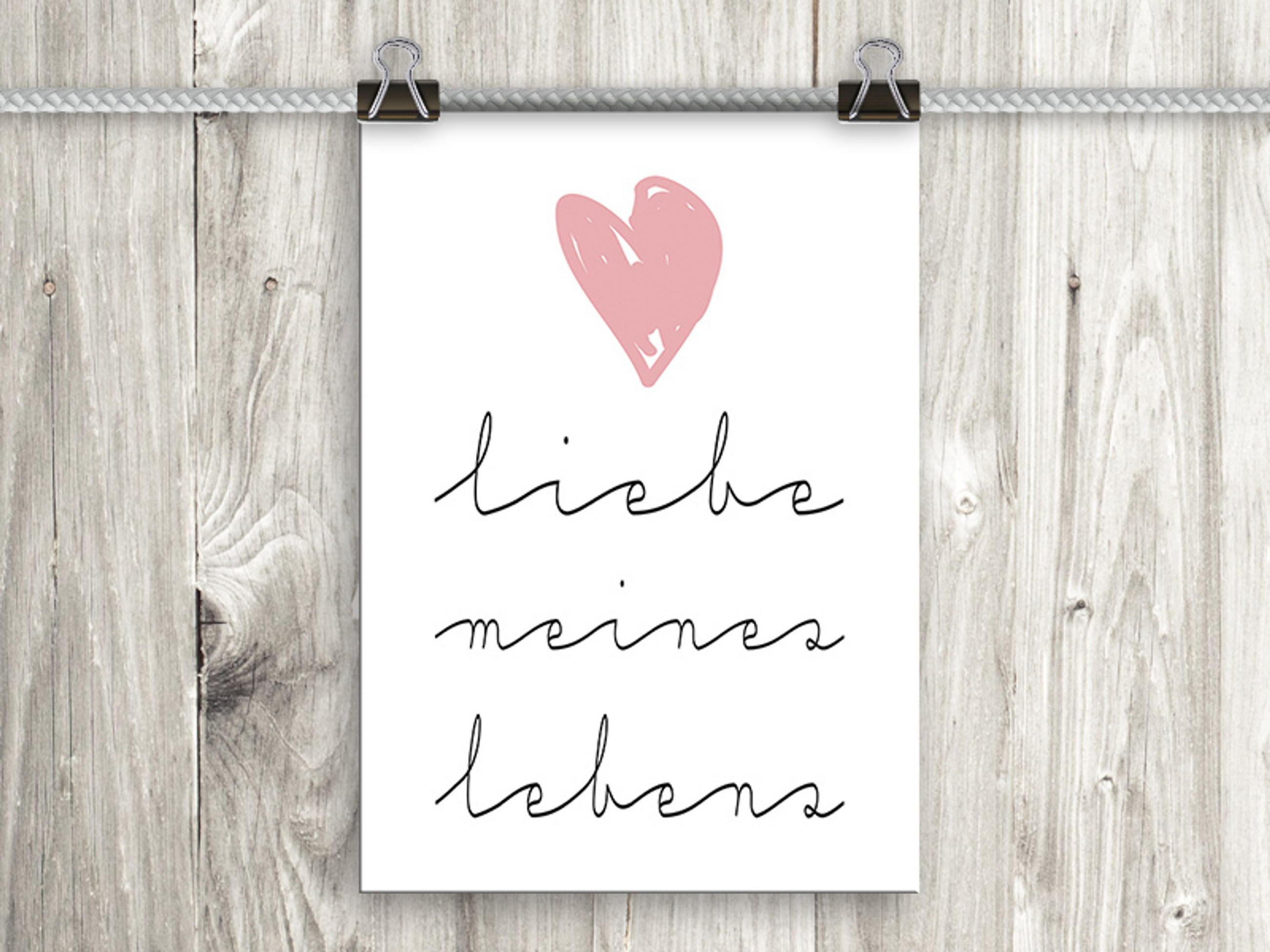 POSTER DIN A4 21x29,7 cm Spruch romantisch Liebe - Weiß, Papier (21/29.7/2cm) - artissimo