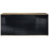 SIDEBOARD Rova Schwarz Hochglanz - Schwarz Hochglanz, Holzwerkstoff (166.5/75.5/35cm) - Vladon