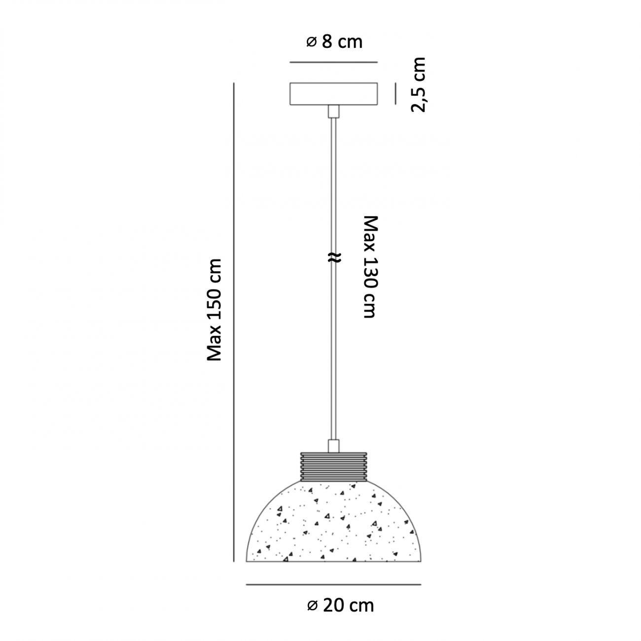 HÄNGELEUCHTE Koda, Dunkelgrau, 9.5cm - Dunkelgrau, Stein (9/20/9.5cm) - KOSILUM
