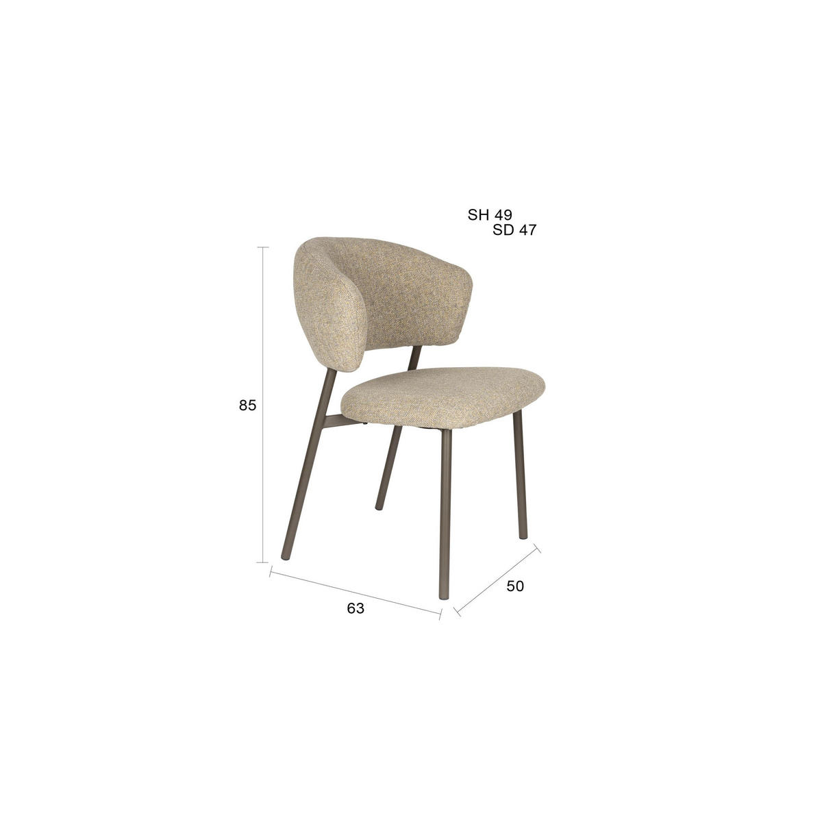 ESSZIMMERSTUHL Jasmine Grün - 2 er Set - Grün, Kunststoff (50/85/63cm) - Housecraft Living