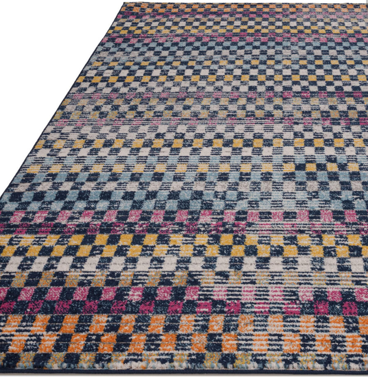 TEPPICH modern Flachgewebe CHESS Mehrfarbig 120 x 170 cm - Multicolor, Textil (120/170cm) - Novatrend