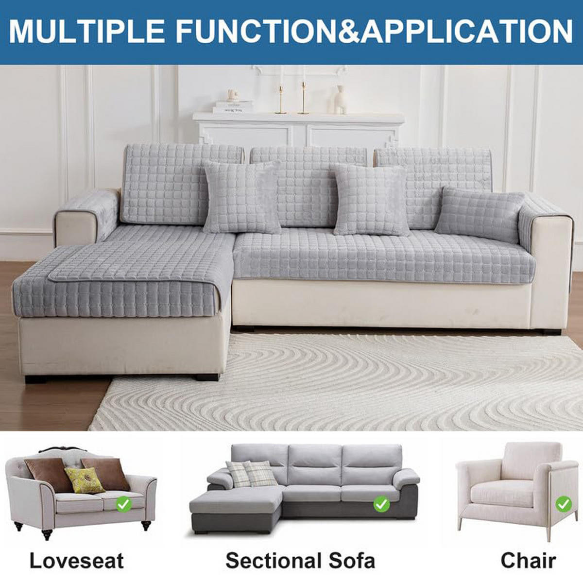 SOFAÜBERWURF Hellgrau 1 stück - Hellgrau, Textil (70/150cm) - Kaket