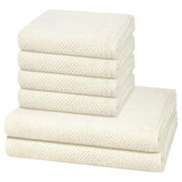 FROTTIERSET Pure 6-teilig - Naturfarben, Textil (50/100cm) - Cawö