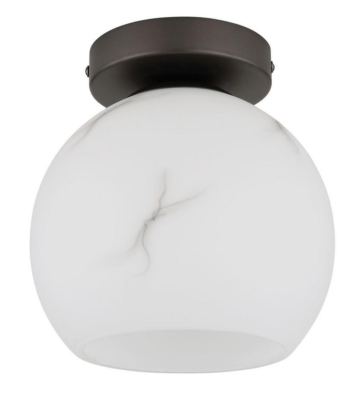 DECKENLEUCHTE RAGUSA Metall Schwarz-Chrom matt - Schwarz, Glas (20/20/21cm) - Globo Lighting