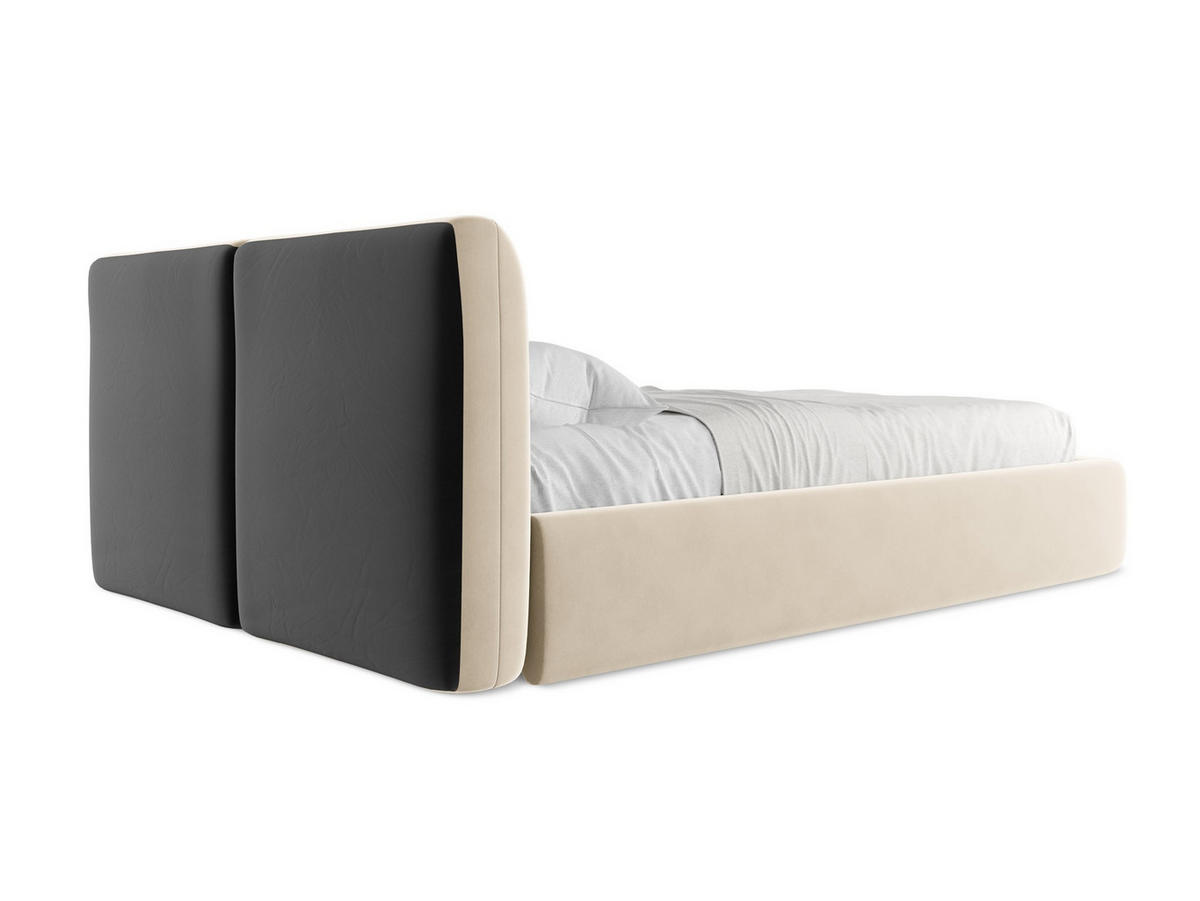 POLSTERBETT mit Bettkasten und Lattenrost 160x228 Beige - Beige/Creme, Kunststoff/Textil (140/200cm) - Makamii