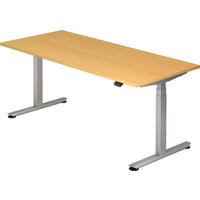 SCHREIBTISCH elektrisch Bluetooth & App XDLB 80/180/74 cm in Buchefarben - Buchefarben, Holzwerkstoff (80/180/74cm) - bümö