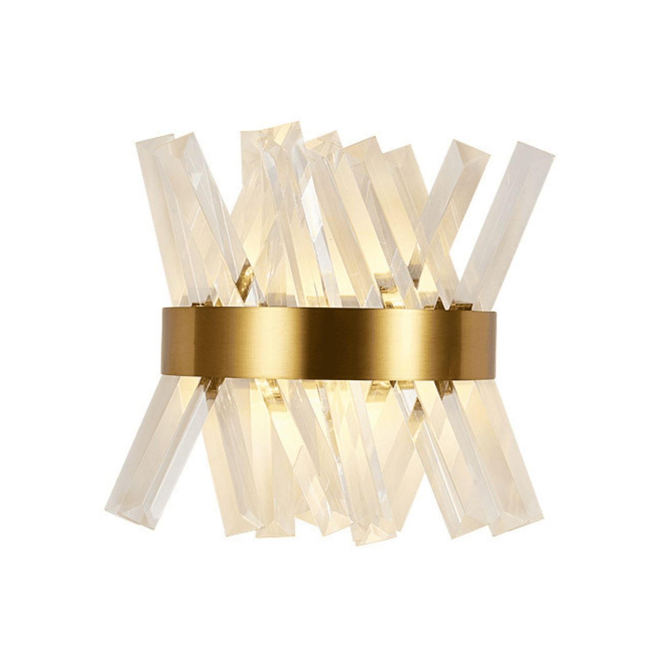 WANDLEUCHTE Ivanna, Gold / Messing, 28cm - Goldfarben, Glas (25/28/15cm) - KOSILUM