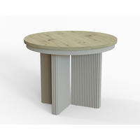 ESSTISCH TUBE X - Kaschmir/Beige, Holzwerkstoff/Metall (100/100/77cm) - Meblini
