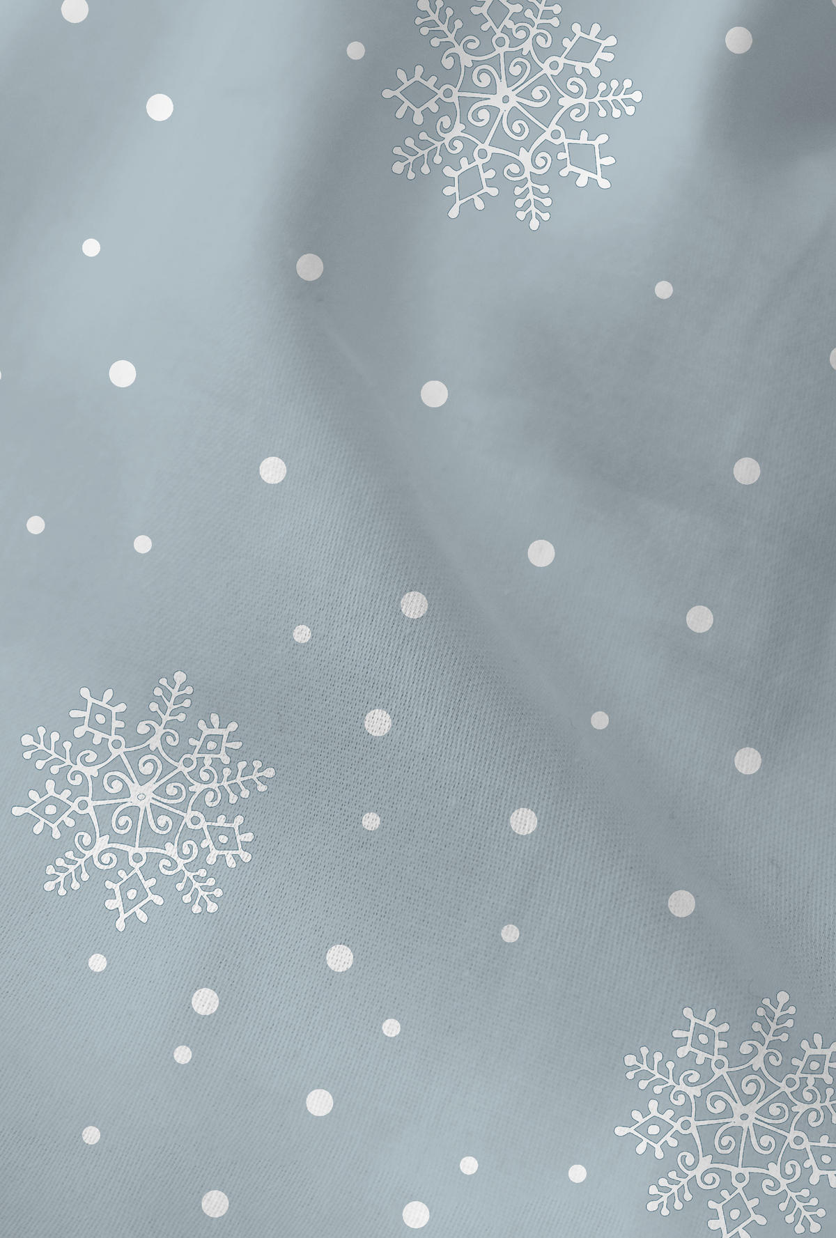 BETTWÄSCHE-GARNITUR Premium Biber Eisbären taubenblau, 135x200 cm + 80x80 cm - Blaugrau, Textil (135/200cm) - biberna