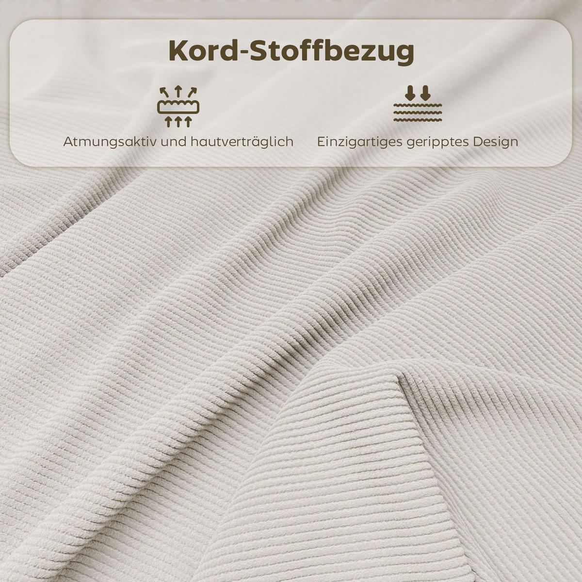 KLAPPSTUHL 4er Set Polyester Stahl Cremeweiß - Weiß, Kunststoff (45/82/48.5cm) - HOMCOM