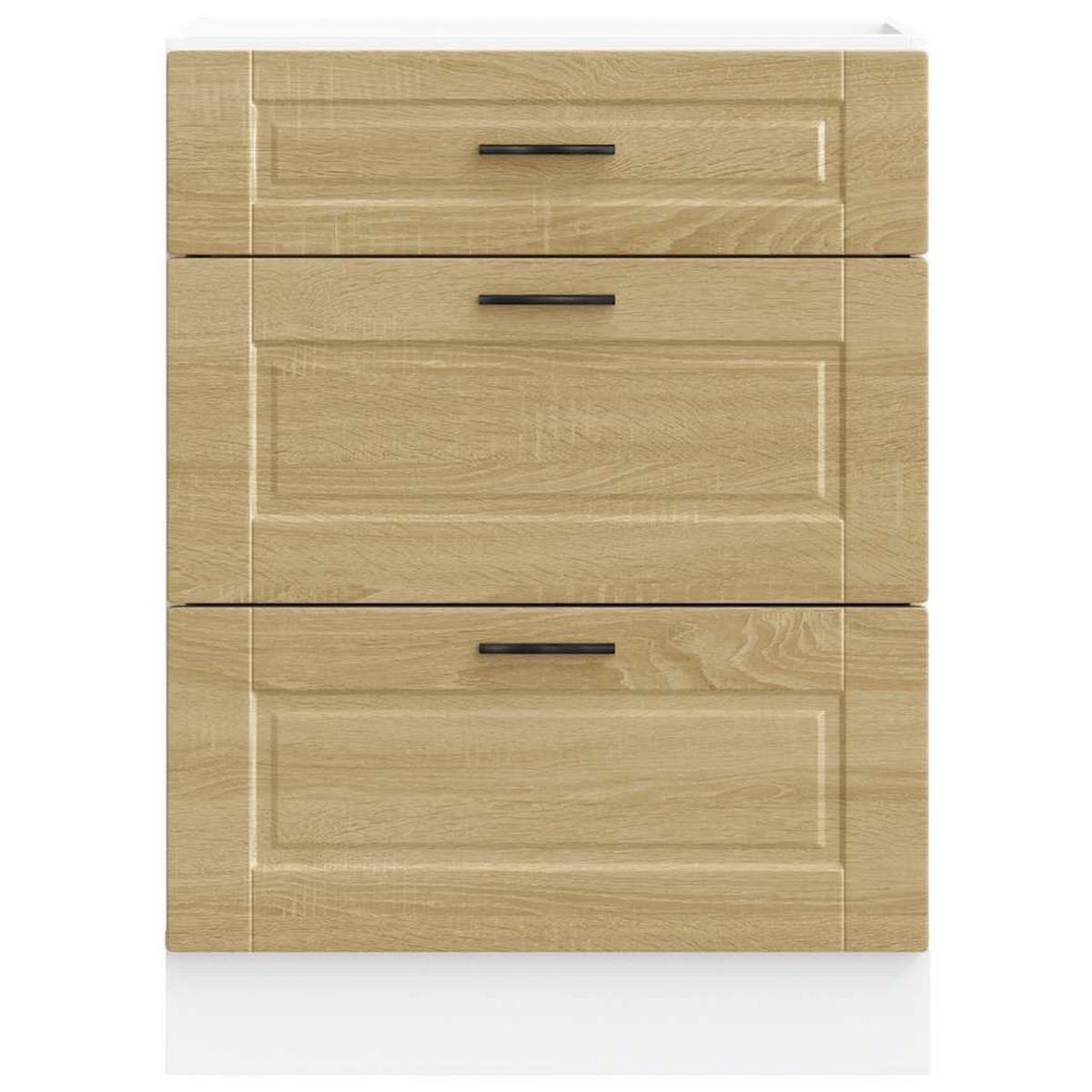 KÜCHENUNTERSCHRANK Porto Sonoma-Eiche Holzwerkstoff - Hellbraun, Holzwerkstoff (46/81.5/60cm) - vidaXL
