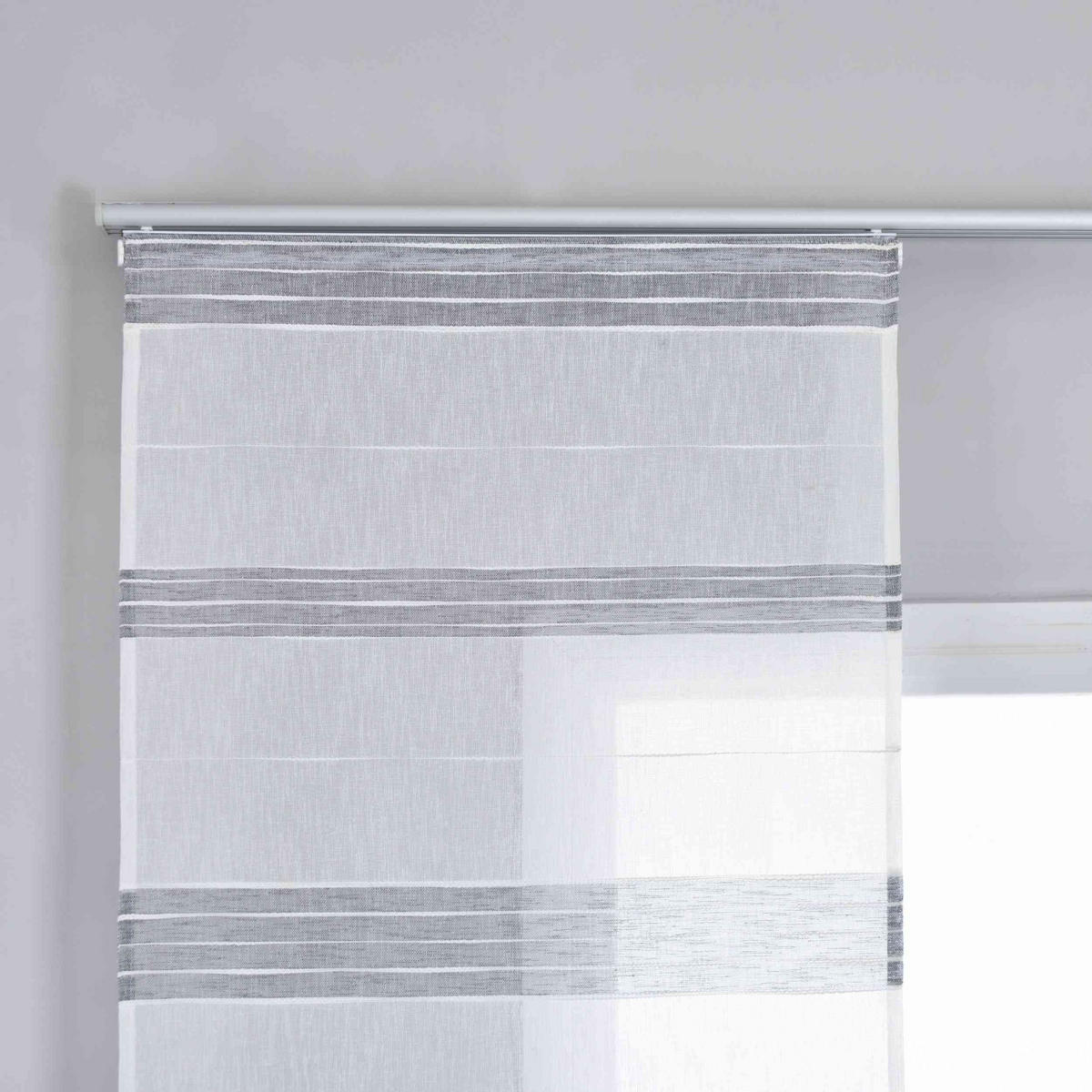 FLÄCHENVORHANG 2ER SET »Frankfurt« HxB 245x60 cm Grau - Grau, Textil (60/245cm) - Gardinenbox