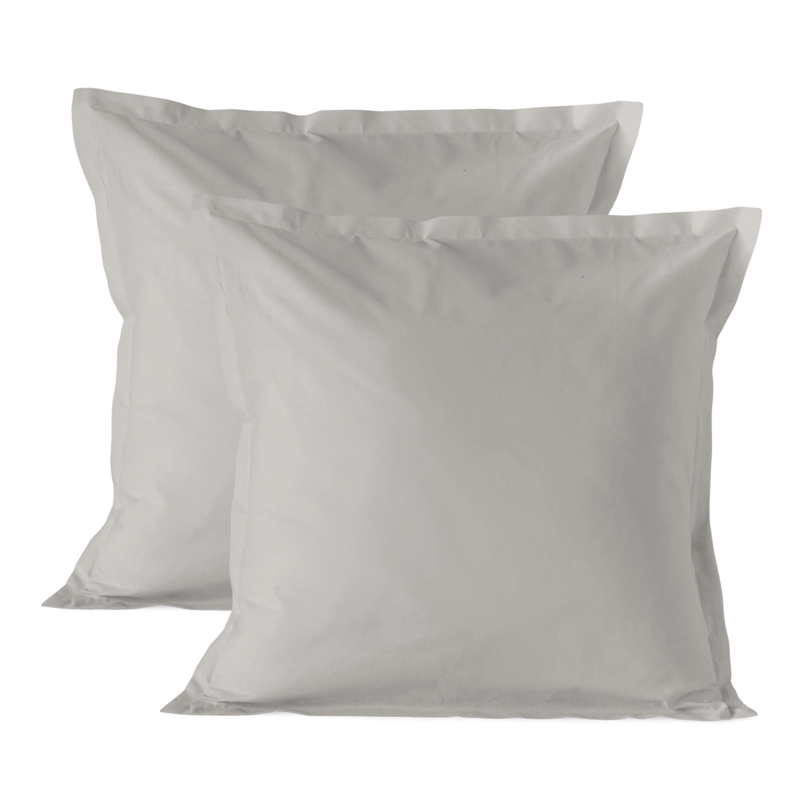 KISSENBEZUG basic 60x60 cm (x2) grau - Grau, Textil (60/60cm) - Happy Friday