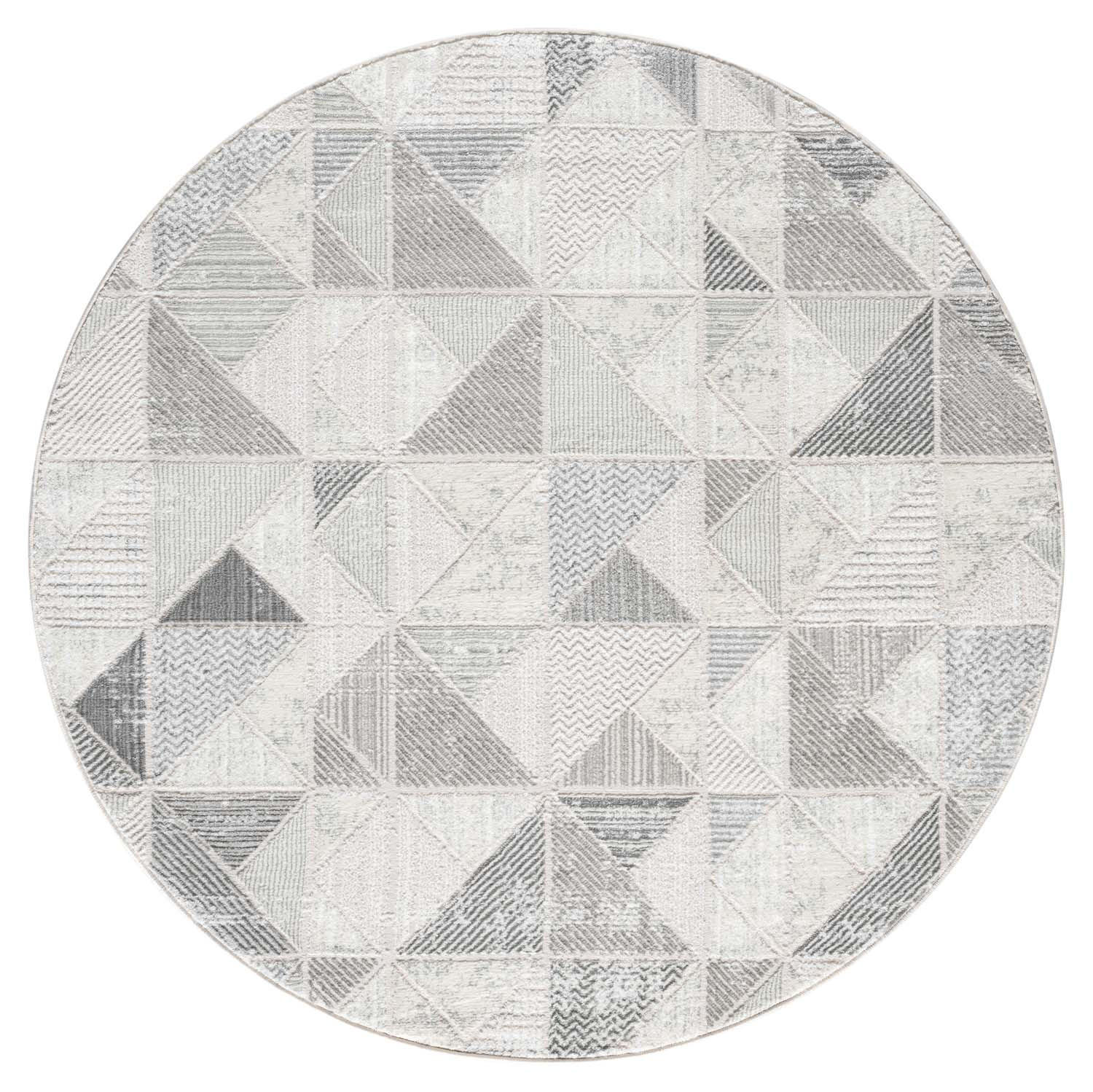 KURZFLOR-TEPPICH Antik 231 Grau 160 cm Rund - Grau, Textil (160/160cm) - carpet city