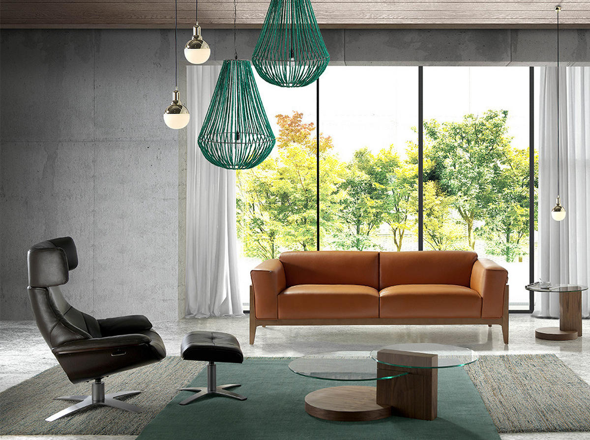 FUSSBANK Ottomane Leder schokoladenbraun 39/52/40 cm - Kastanienfarben/Rotbraun, Leder/Metall (39/40/52cm) - ANGEL CERDA