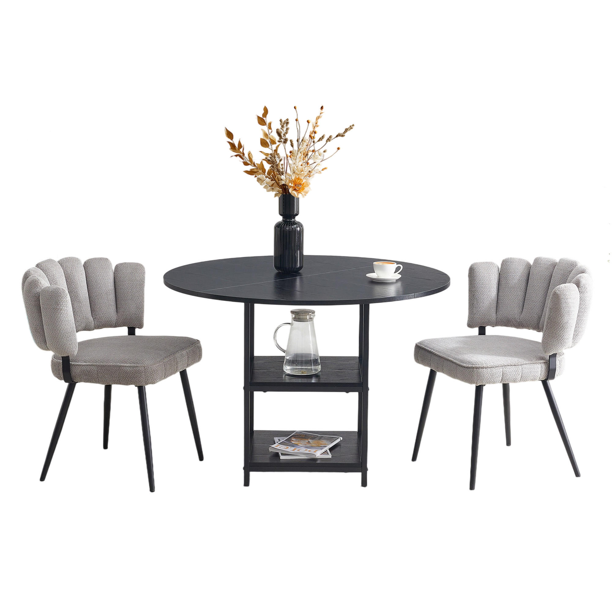 ComfortXL Essgruppe Grau 107x75x107 cm