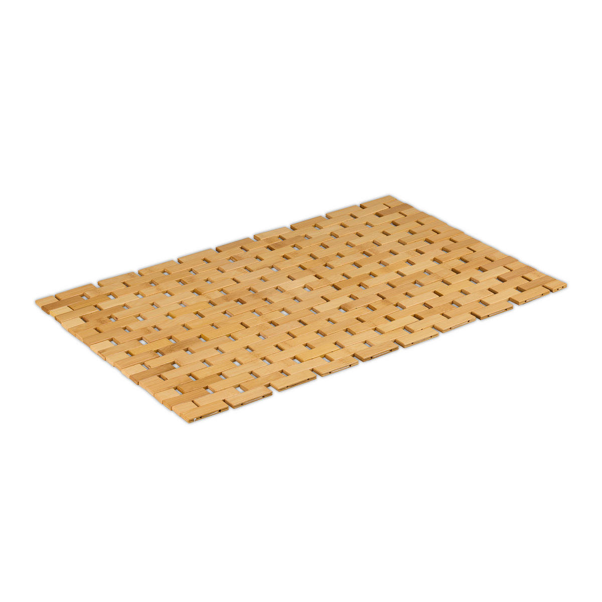 BADVORLEGER - Hellbraun, Holz/Textil (60/40cm) - Relaxdays