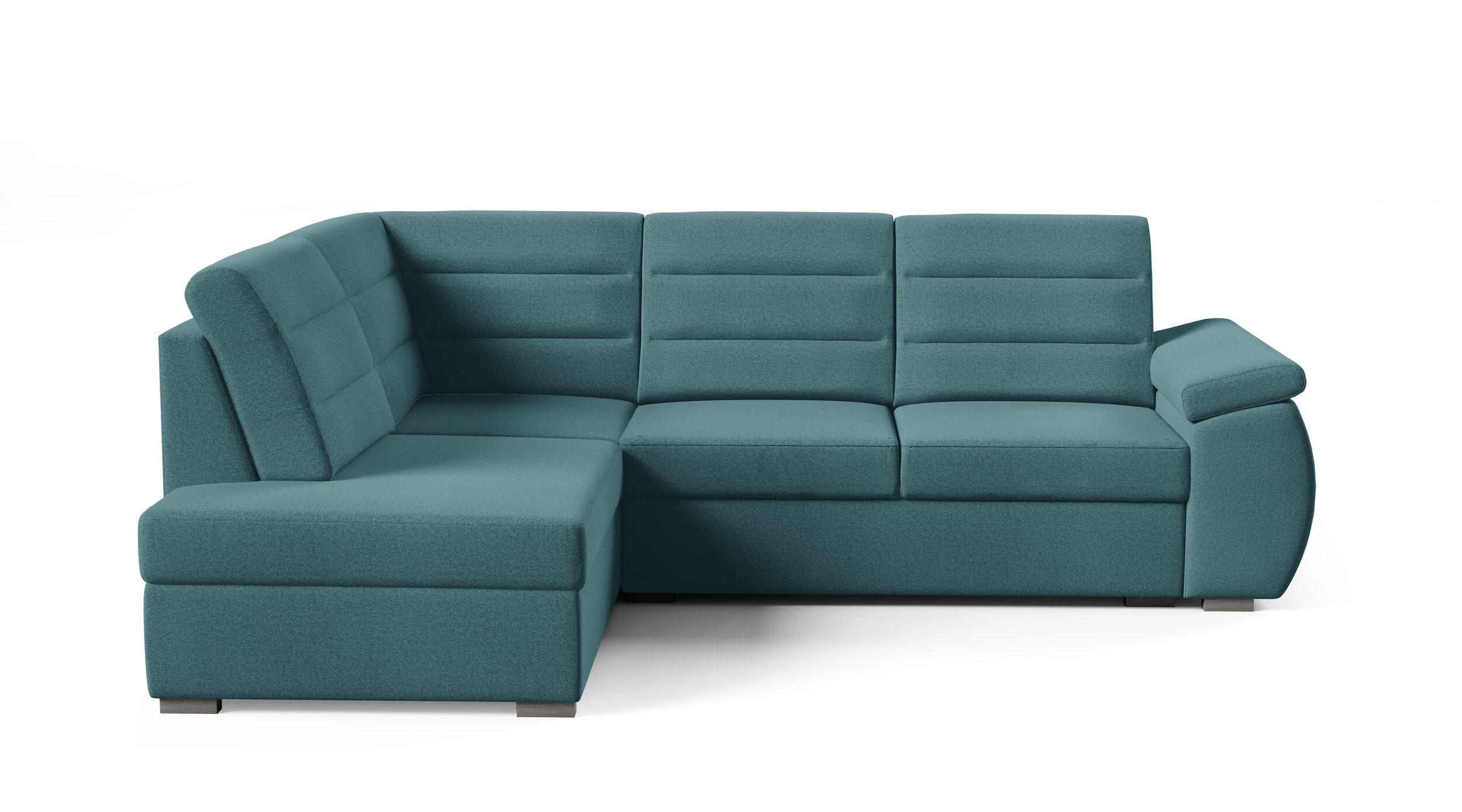 ECKSCHLAFSOFA - Ecksofa Gardenia - Türkis - Links - Türkis, Holzwerkstoff (264/190cm) - Möblo