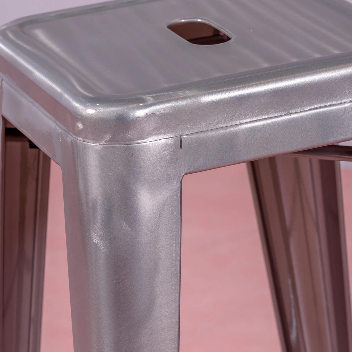 HOCKER Metall Alufarben - Alufarben, Metall (43/78/43cm) - Nest Dream