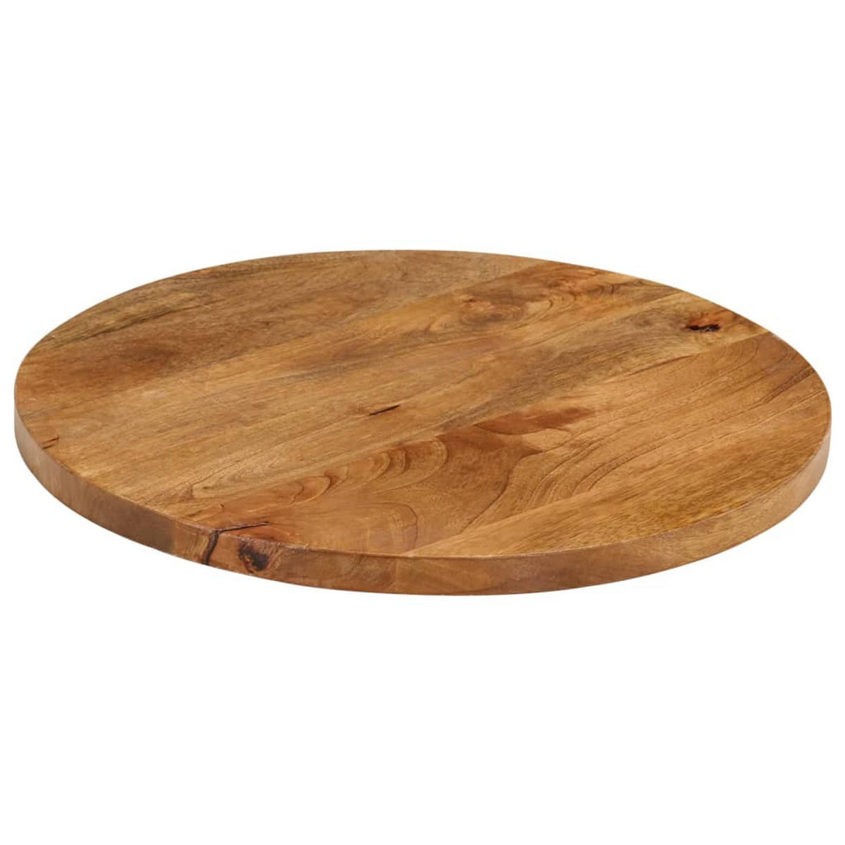 TISCHPLATTE Ø60/2,5 Cm Rund Massivholz Mango - Braun, Holz (60/60/2.5cm) - vidaXL
