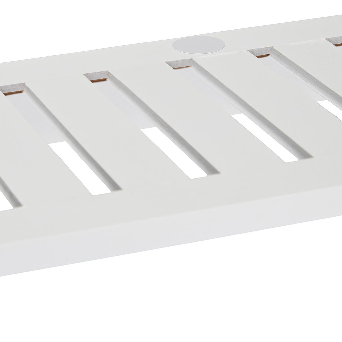 NÁSTENNÝ vešiak s policou - biela, kov/drevo (75/18/16cm) - Relaxdays