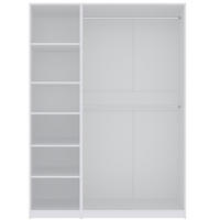 OFFENER-GARDEROBENSCHRANK TRES N/B Weiß 150/206/51 cm - Weiß, Holzwerkstoff (150/206/51cm) - Marmex Möbel