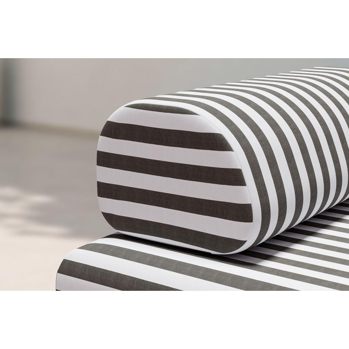 ZWEISITZER-GARTENSOFA mit Streifen in Weiß und Anthrazitgrau - Anthrazit, Textil (95/70.5/148cm)