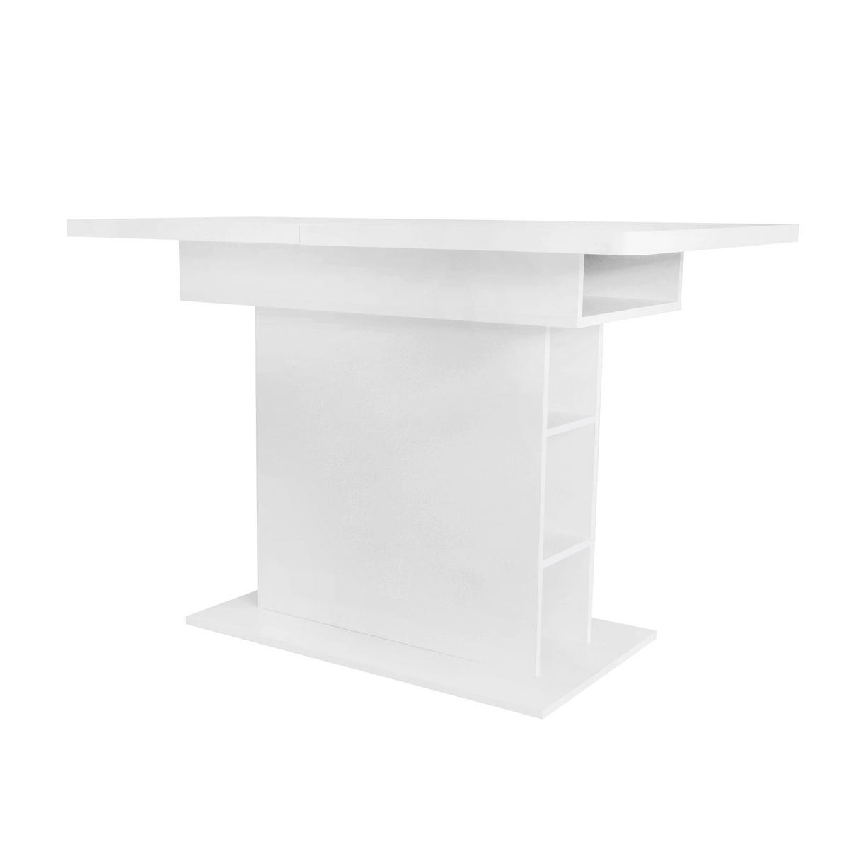 ESSTISCH Erweiterbar Weiß - Weiß, Holz (130/70/75cm) - Urban Meuble