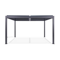PERGOLA BIOCLIMATISCH MOTORISIERTE Santa graue 4m x 3m - Grau, Metall (305/220/395cm) - Cazeboo