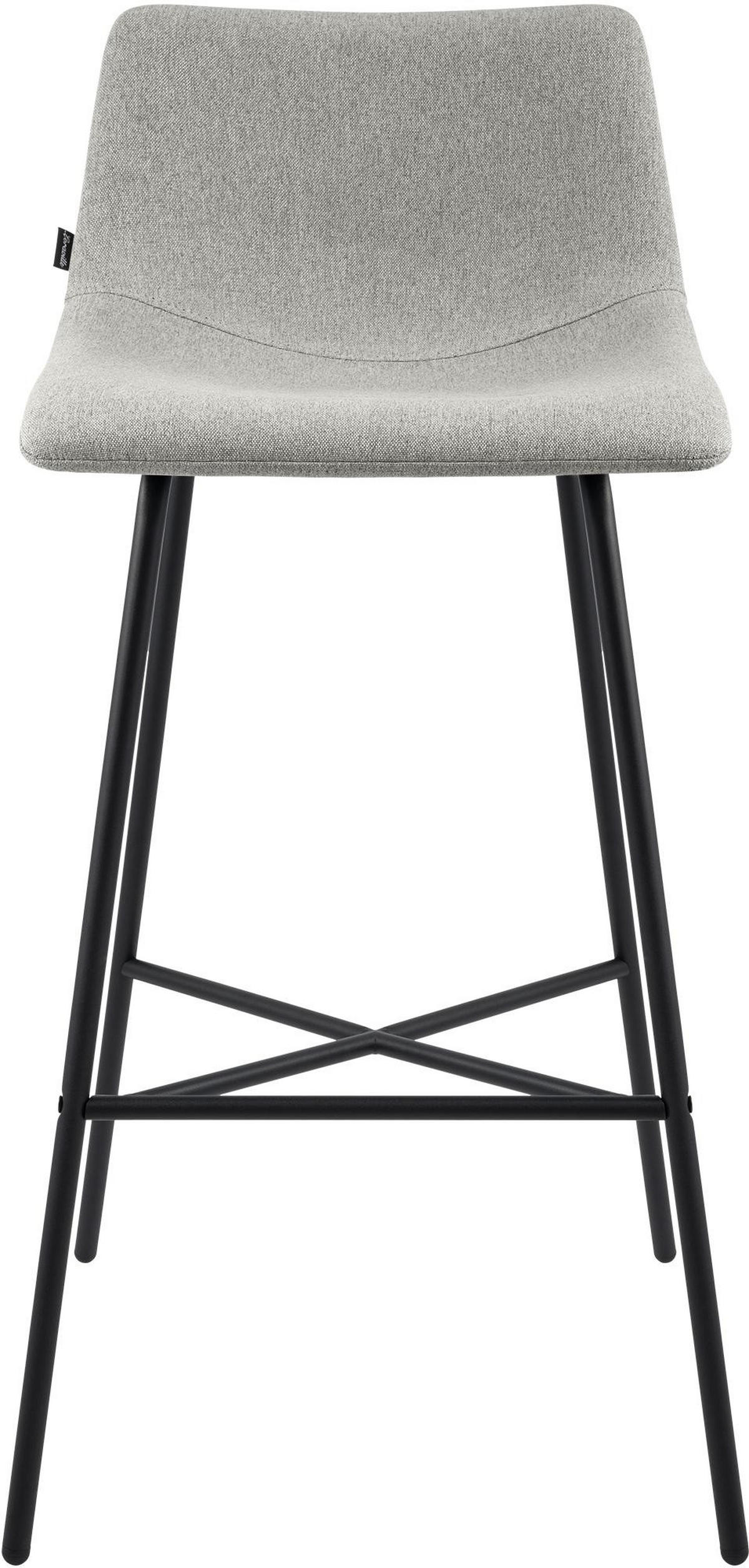 BARHOCKER Gekel Stoff Grau - Grau, Textil (44/98/49cm) - DELUKE