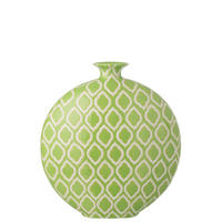 VASE KARIERT Grün - Grün, Keramik (43cm) - J-Line
