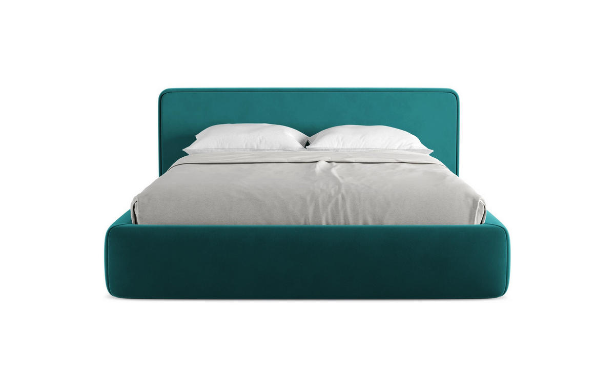 POLSTERBETT mit Bettkasten und Lattenrost 200x225 Blau - Blau/Petrol, Kunststoff/Textil (160/200cm) - Makamii