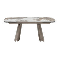 ESSTISCH - 6 Personen, 8 Personen, 10 Personen - Keramik, Glas - Grau, Weiß - FARUDI - Weiß/Grau, Glas/Keramik (90/220/75cm) - Vente-Unique