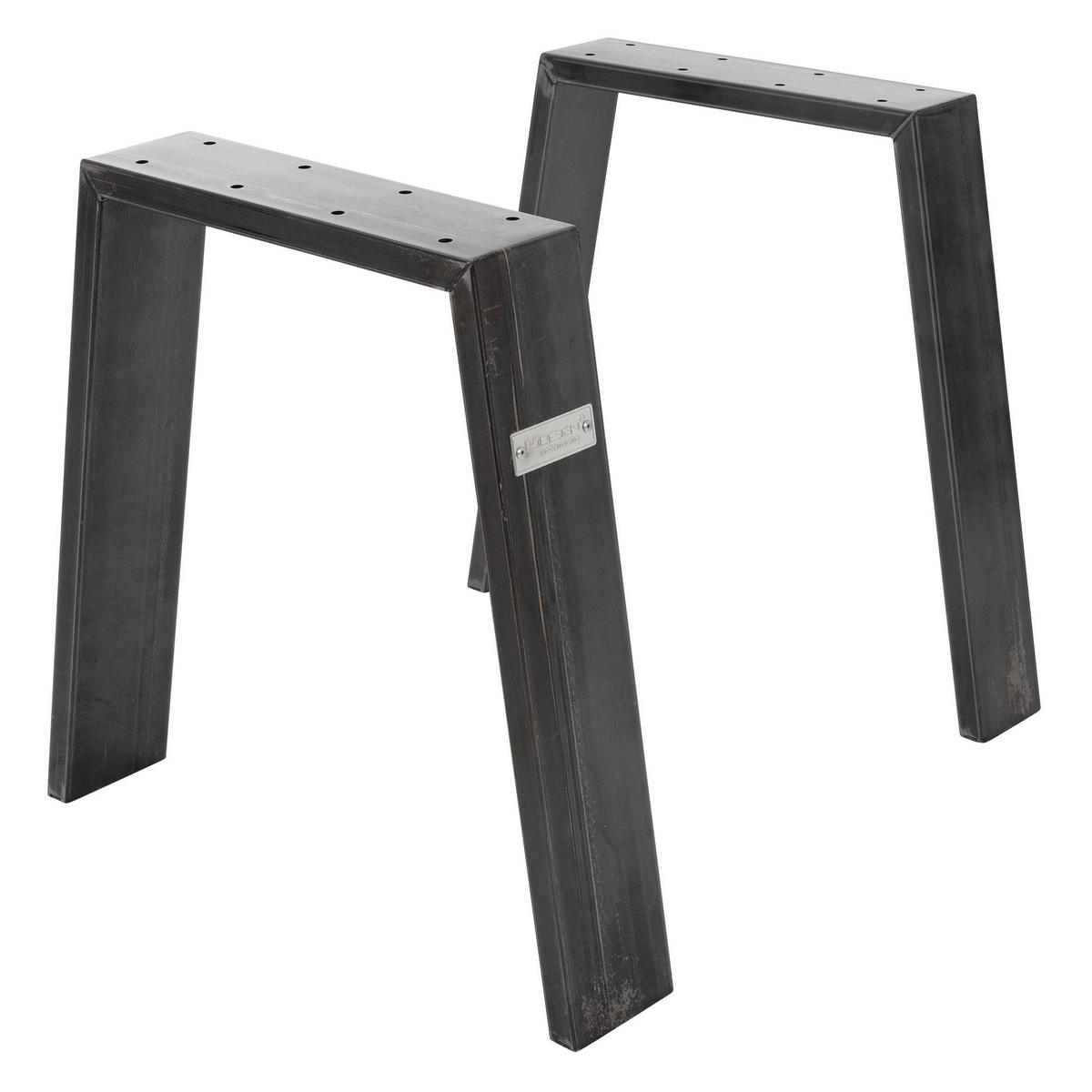 TISCHBEINE 2er Set Loft 44 x 42 cm Industrial - Anthrazit, Metall (8/42/44cm) - ML-DESIGN