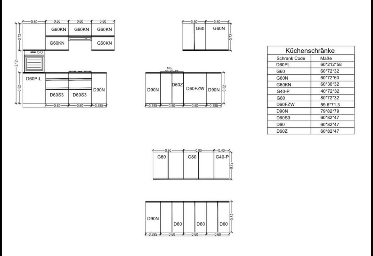 WINKELKÜCHE 260 cm x 280 cm x 260 cm- Aspen KA18-M260 - in Grau/Hochglanz - Grau, Holz/Holzwerkstoff (800/212/58cm)