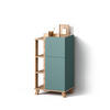 UNTERSCHRANK Marano Blau-Grau 50 x 90 cm mit Tür und Schublade - Blaugrau/Sonoma Eiche, Holzwerkstoff (50/90/35cm) - Livinity®