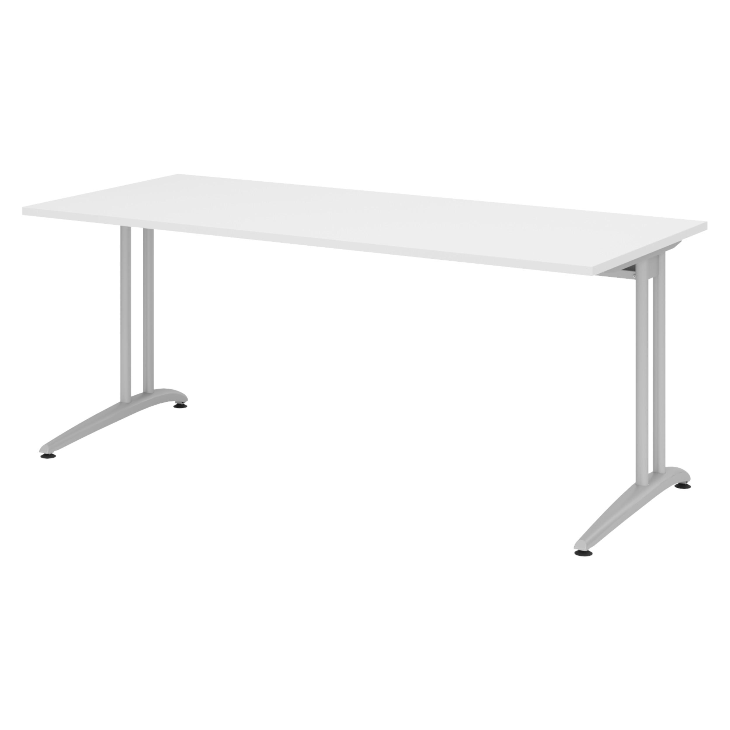 SCHREIBTISCH Serie-B 80/180/72 cm in Weiß - Weiß, Holzwerkstoff (80/180/72cm) - bümö