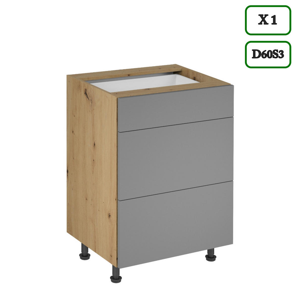 ECKKÜCHE 210 × 320 ×150 cm - Langen K103-M680 - in Beige / Matt - Beige/Schwarz, Holz/Holzwerkstoff (320/212/210cm)