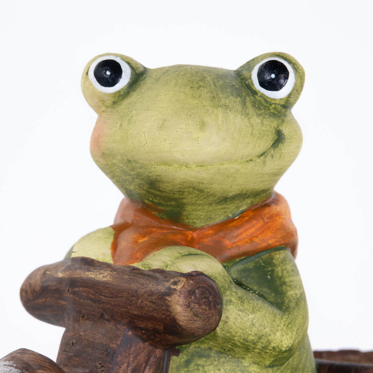 BLUMENTOPF Keramik Frosch 15 cm - Braun, Keramik (16.5/15.5cm)
